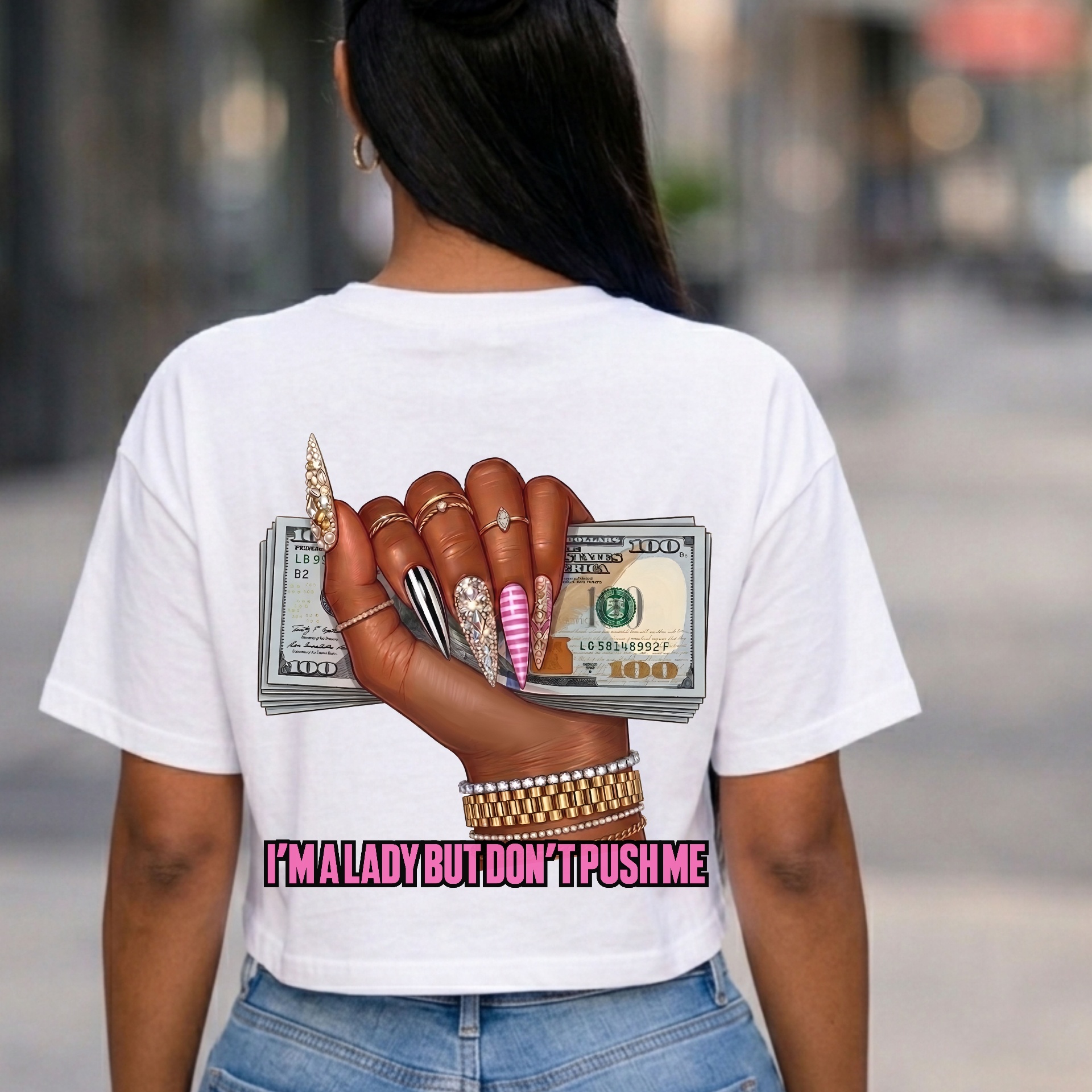 Polished Savage tee — back graphic